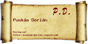 Puskás Dorián névjegykártya
